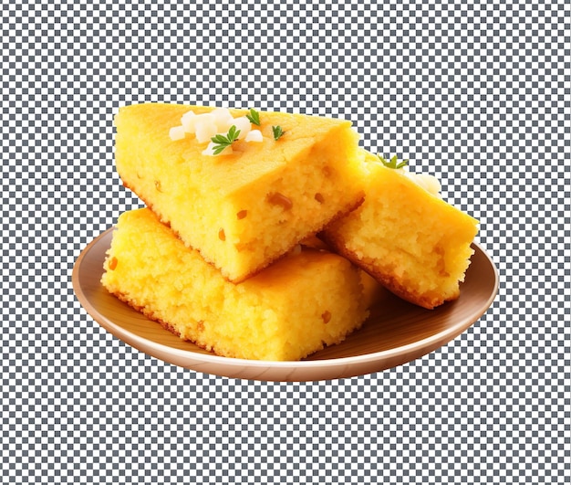 yummy Cornbread isolated on transparent background