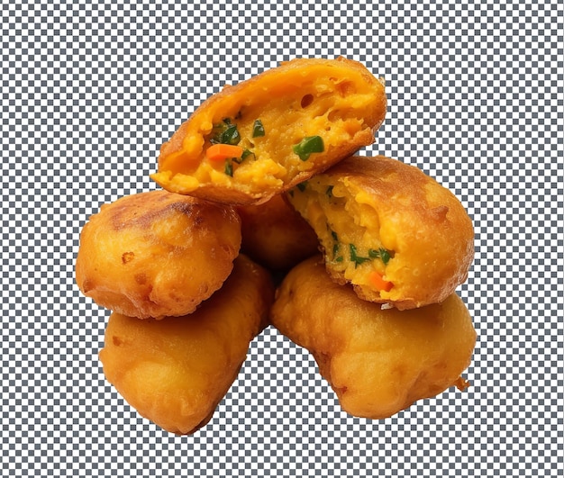 Yummy and Crispy Faso Fufu Fritters isolated on transparent background