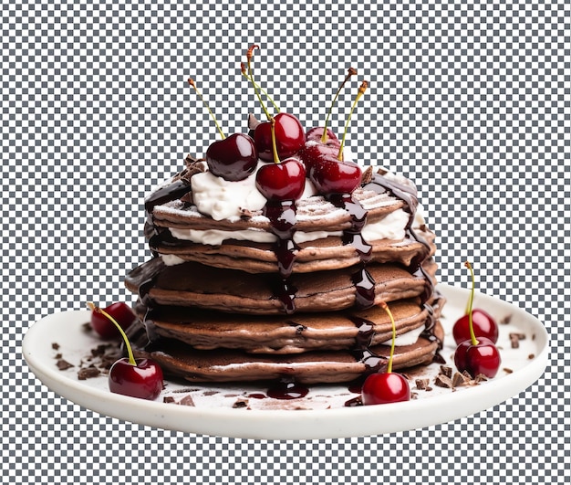 Yummy and delicious Black Forest Cake isolated on transparent background