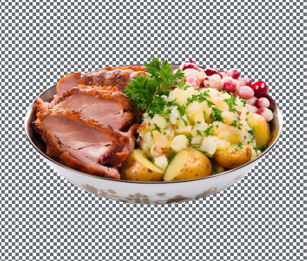 Yummy and delicious Kartoffelsalat isolated on transparent background