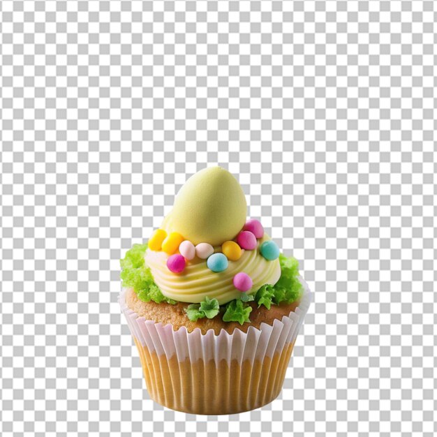 PSD yummy and delicious ombre cupcake isolated on transparent background