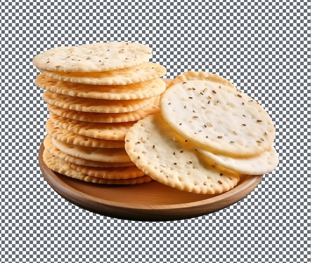 Yummy and delicious Rice Crackers isolated on transparent background