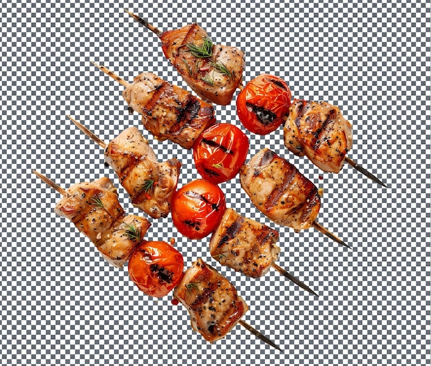 yummy Dinde Turkey Skewers isolated on transparent background