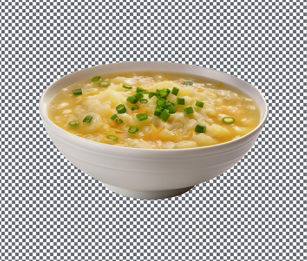 Yummy Egg Drop Soup isolated on transparent background