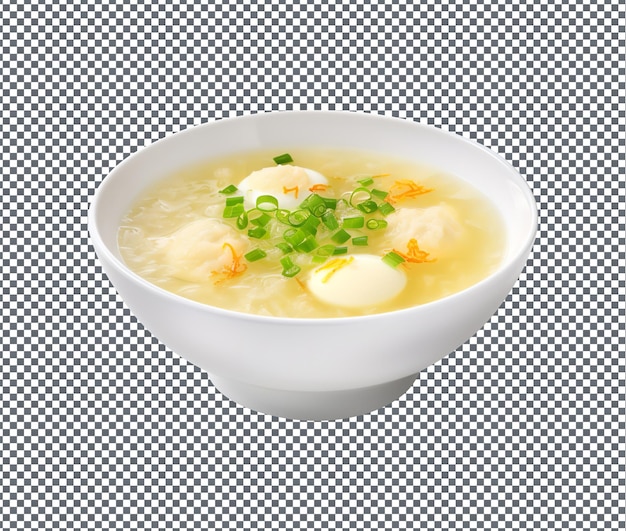 Yummy Egg Drop Soup isolated on transparent background