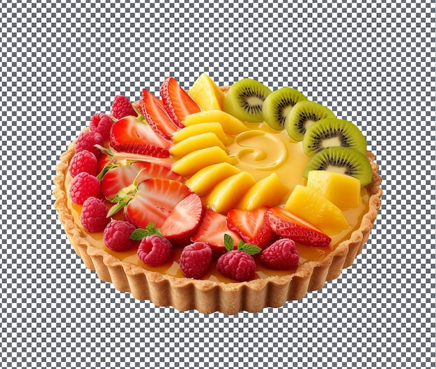 Yummy Fianga Fruit Tart isolated on transparent background