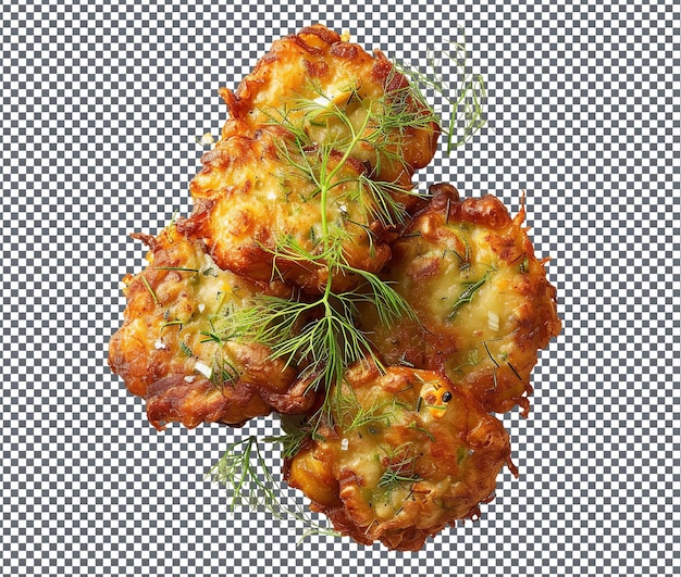 yummy Fig and Fennel Fritters isolated on transparent background