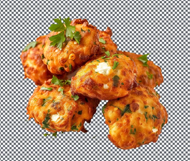 PSD yummy fogo feta fritters isolated on transparent background