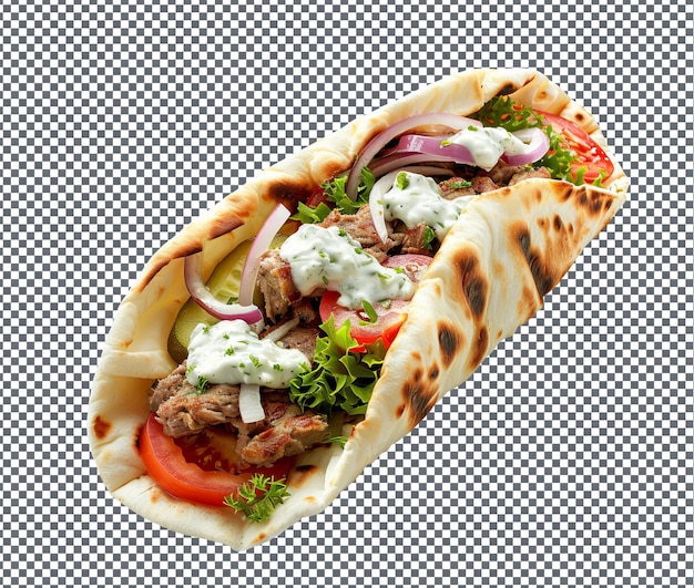 PSD yummy gyros isolated on transparent background