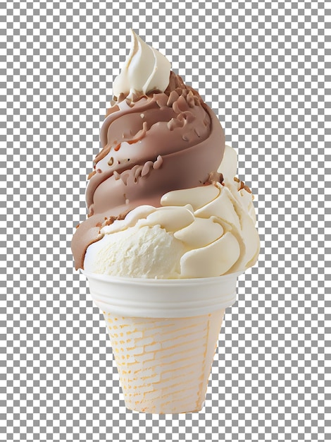 Yummy ice cream in a cup 18 isolated on transparent background