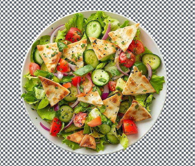 yummy Kolo Salad Torn flatbread isolated on transparent background