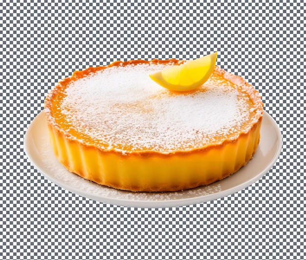 yummy Lemon Tart isolated on transparent background