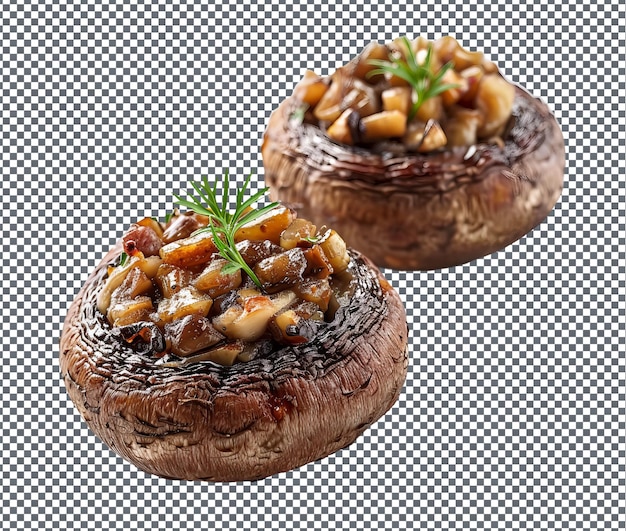 PSD yummy mushrooms isolated on transparent background