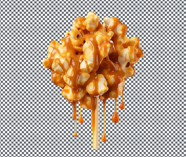 Yummy Peanut Butter Popcorn isolated on transparent background