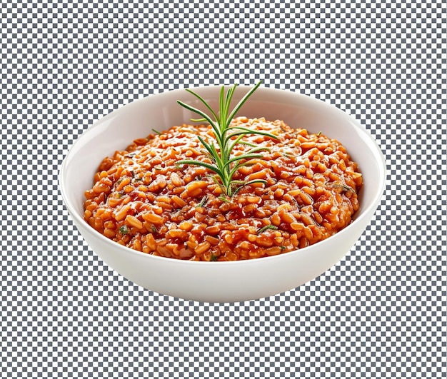 PSD yummy rice risotto isolated on transparent background