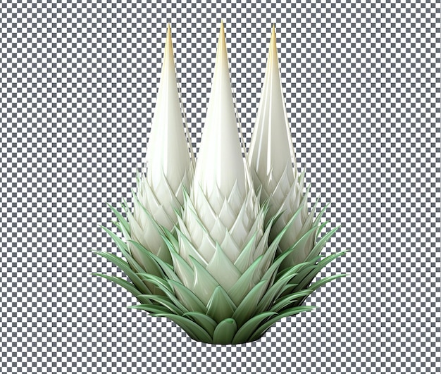 PSD yummy synthesized scallion spires isolated on transparent background