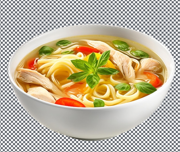 Yummy And Tasty Chicken Noodle Soup Isolated On Transparent Background