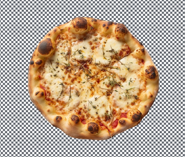 Yummy White Pizza isolated on transparent background