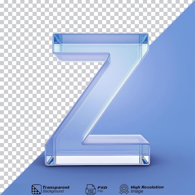 Z Glass isolated on transparent background