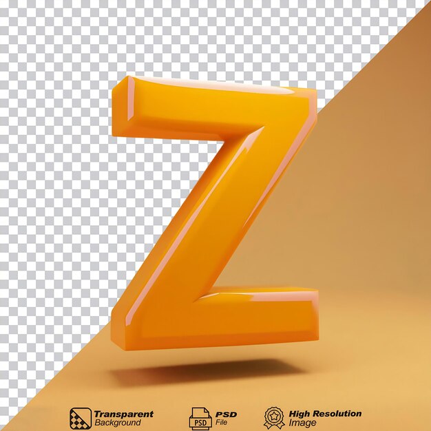 Z Plastic isolated on transparent background