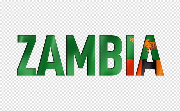 Zambia flag text font