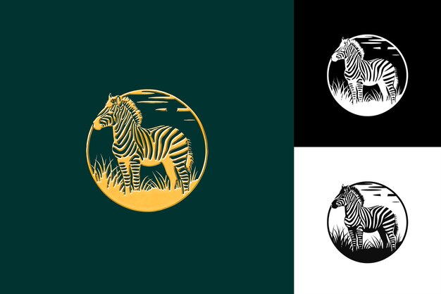 Zebra Icon Stripes Silhouette With African Like Border Majes Illustration Animal Vector Art Design