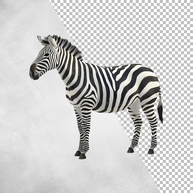 Zebra Isolated on transparent background