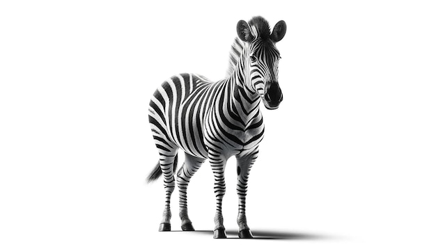 PSD zebra isolated on white background