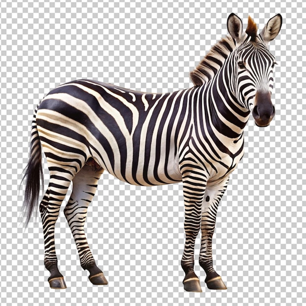 zebra on transparent background