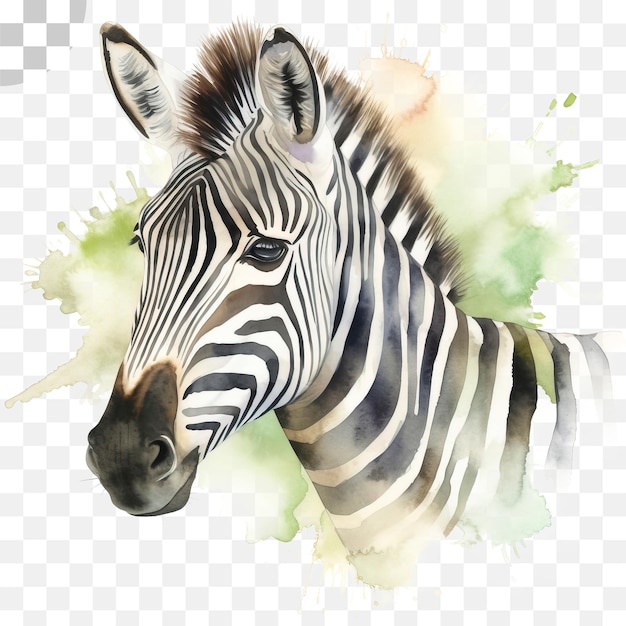 Zebra watercolor painting of a zebra - zebra painting, hd png download