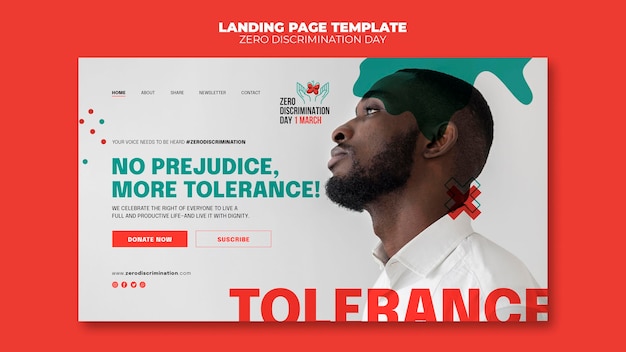 Zero discrimination day web template