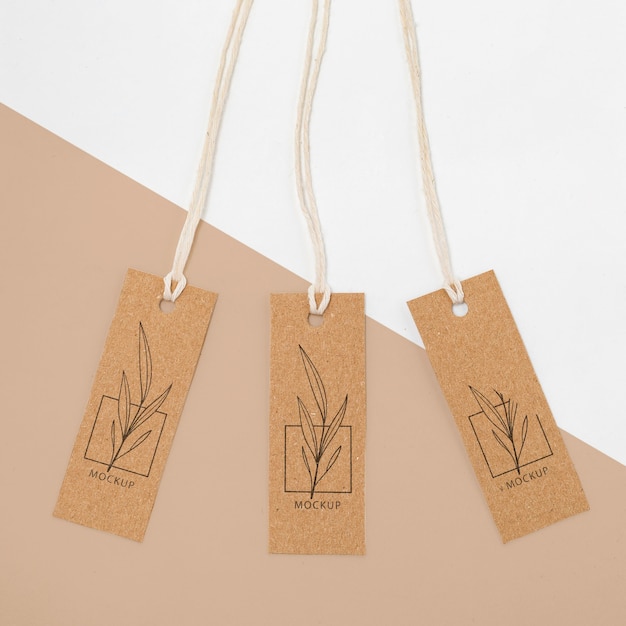 Zero waste price tags mock-up