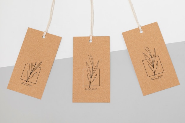 Zero waste price tags mock-up