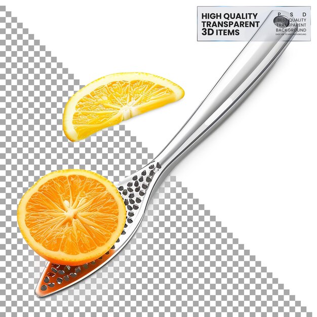 PSD zester a stainless steel zester with ergonomic handle on transparent background