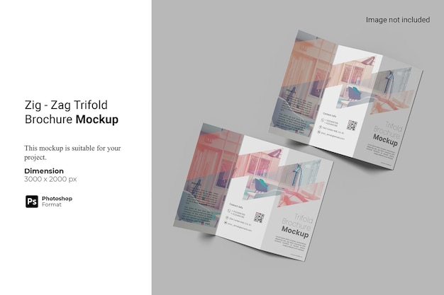 ZigZag Trifold Brochure Mockup