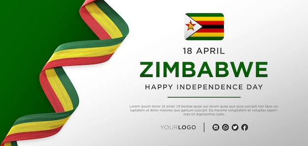 Zimbabwe National Independence Day Celebration Banner, National Anniversary