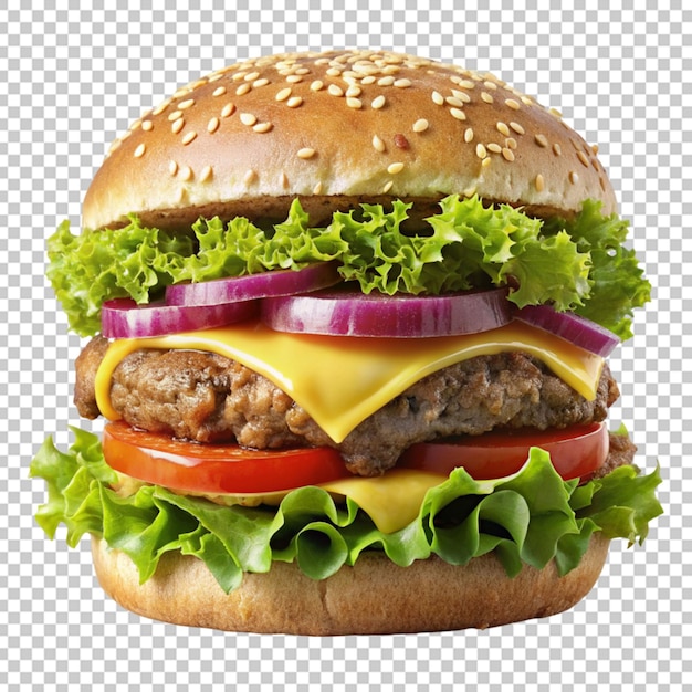 Zinger burger on transparent background