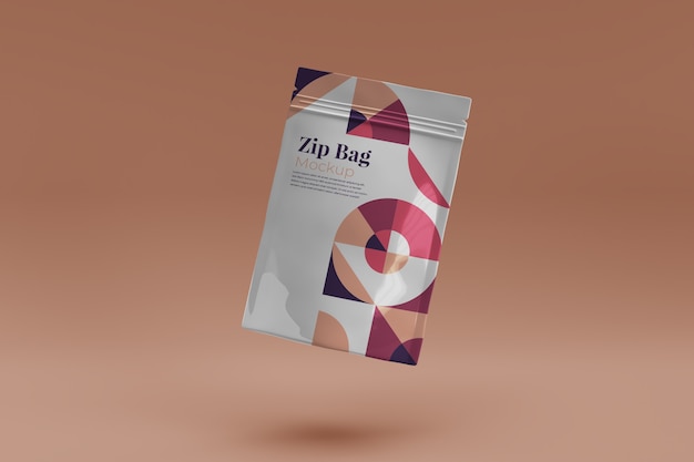 Zip Bag Realistic Mockup Isolated