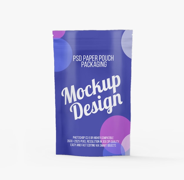 zip pouch packaging mockup