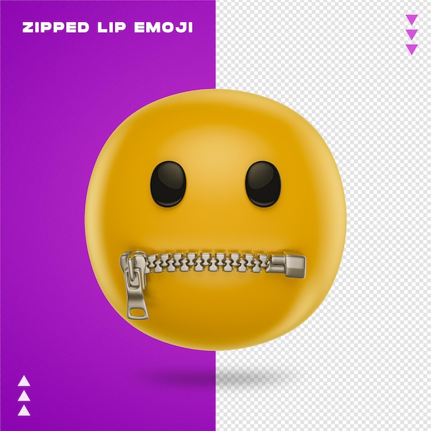 Zipped Lip Emoji