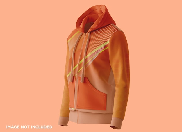 Zipper Hoodie Jacket Mockup