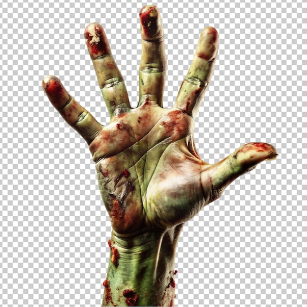 PSD zombie hand transparent background