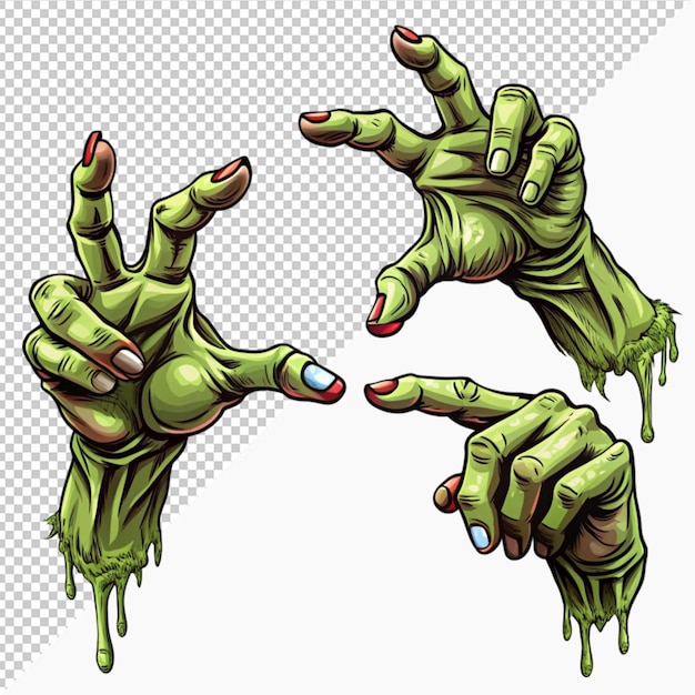 PSD zombie handspointinghalloween