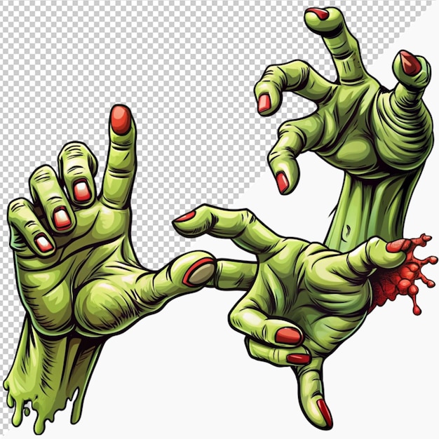 PSD zombie handspointinghalloween