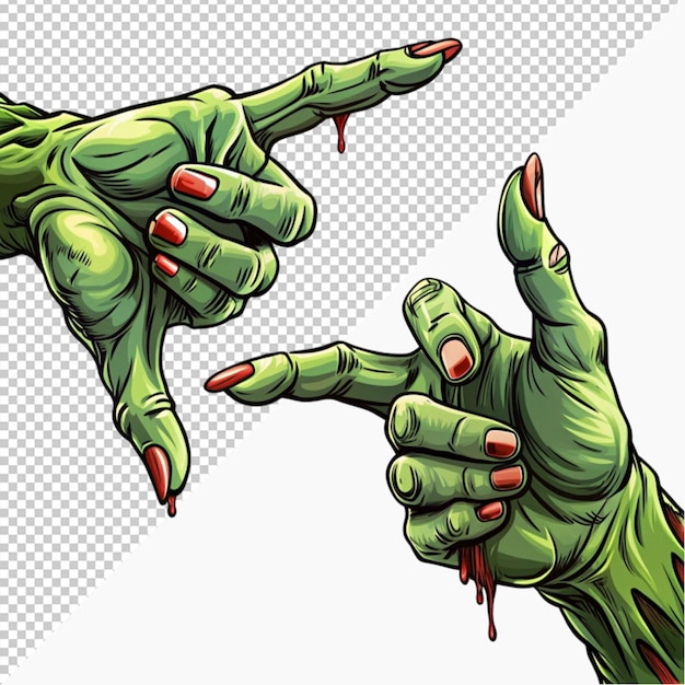 PSD zombie handspointinghalloween