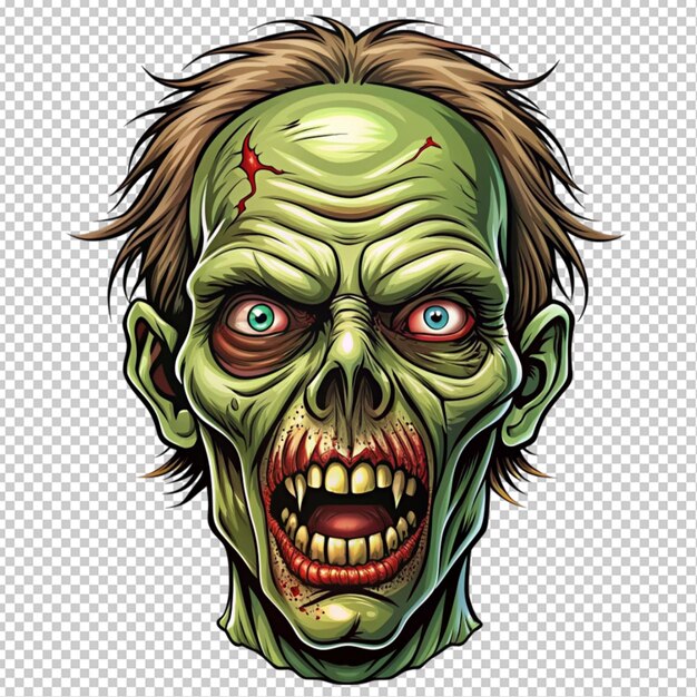 PSD zombie head transparent background