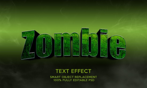 Zombie text effect template