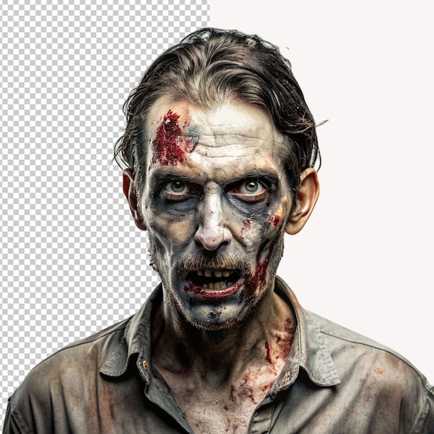 zombie on transparent background