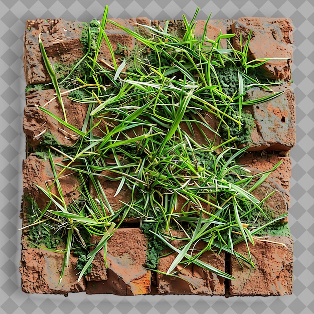 PSD zoysia el toro with terracotta and blue pottery shards and g png green texture background