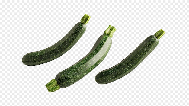 PSD zucchini realistic vegetable healty food isolated on transparent background